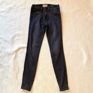 Frame Denim Women's Faded Black Skinny Jeans Size 24